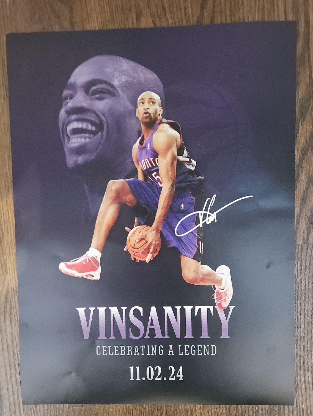 Vince Carter Jersey Retirement Poster From Game